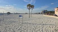 Beach is about a 5 minute walk from hotel.