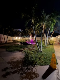 Courtyard area in a u-shape that was well maintained.
