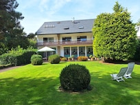 A view from the garden within the grounds