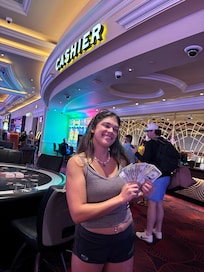 One $350 on blackjack table 1st time at a casino, aqua Caliente $$
