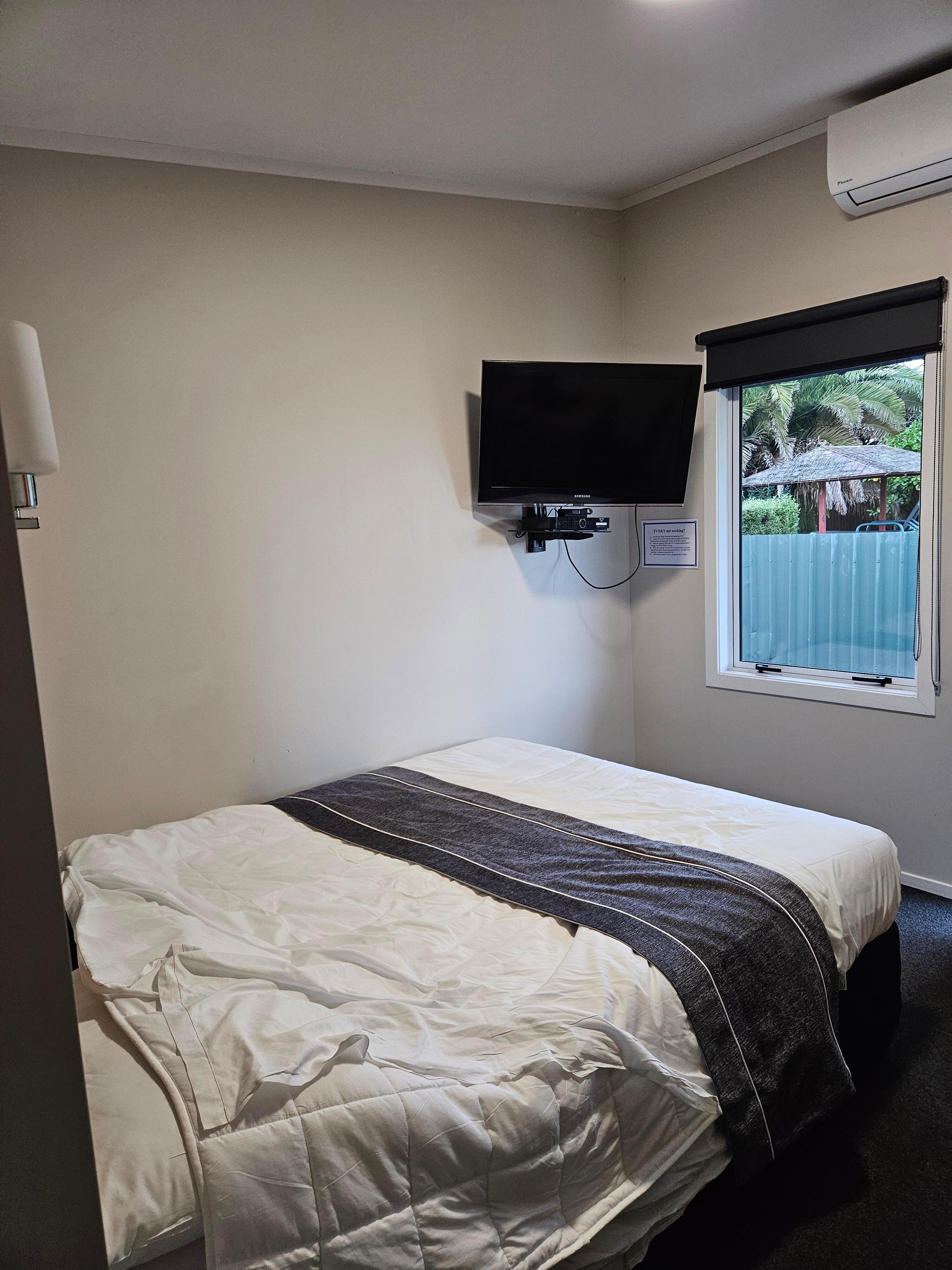 Tv with Sky and a heat pump