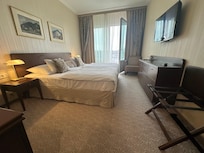 Small room but feels bigger with the smart layout, terrace and the views.