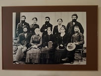 Aunt Margaret’s family. Picture displayed at the church down the road from her house. Aunt Margaret is seated, second from right.