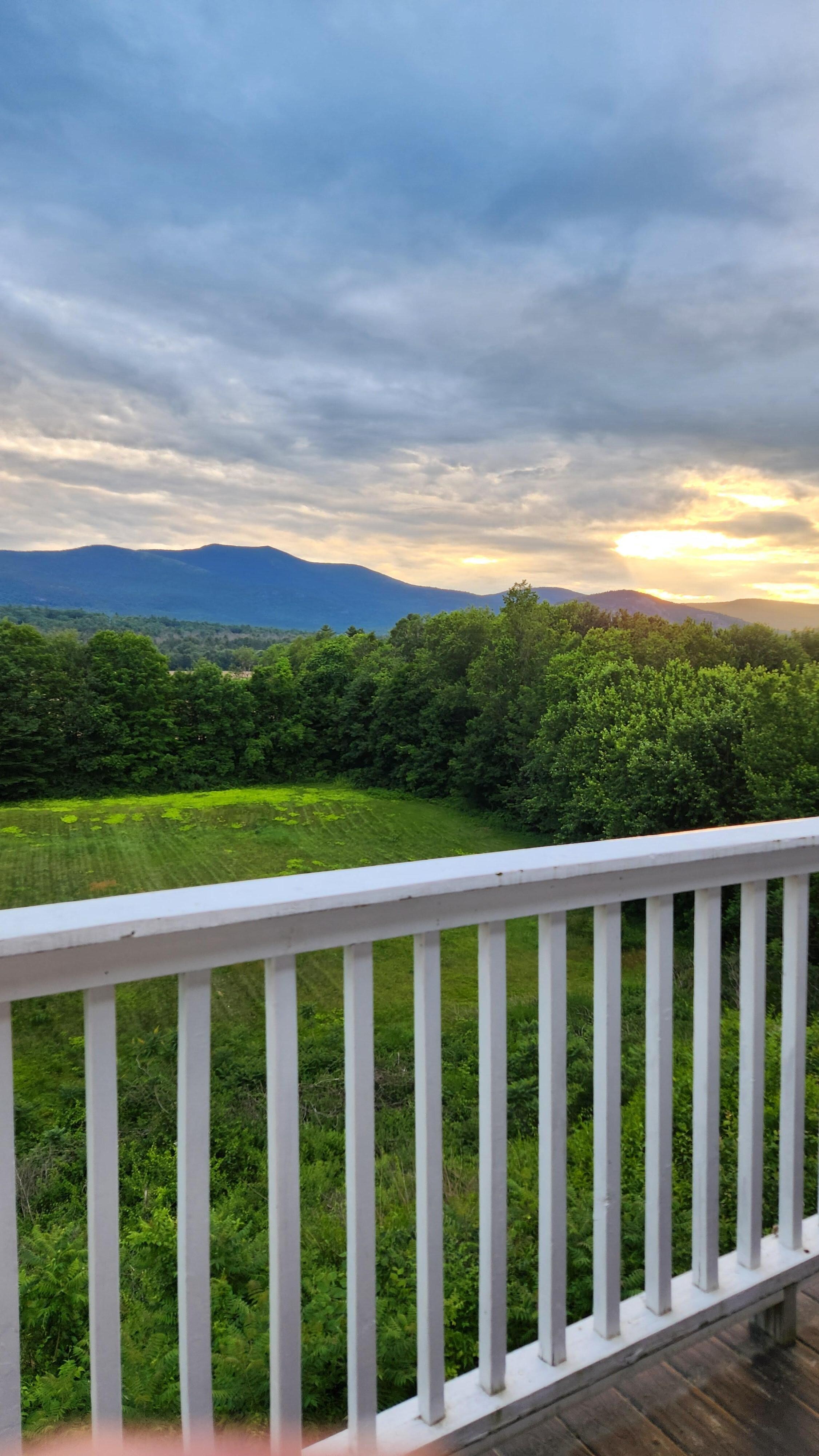 Sunset view from room's deck.