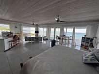 View of ocean from the bed