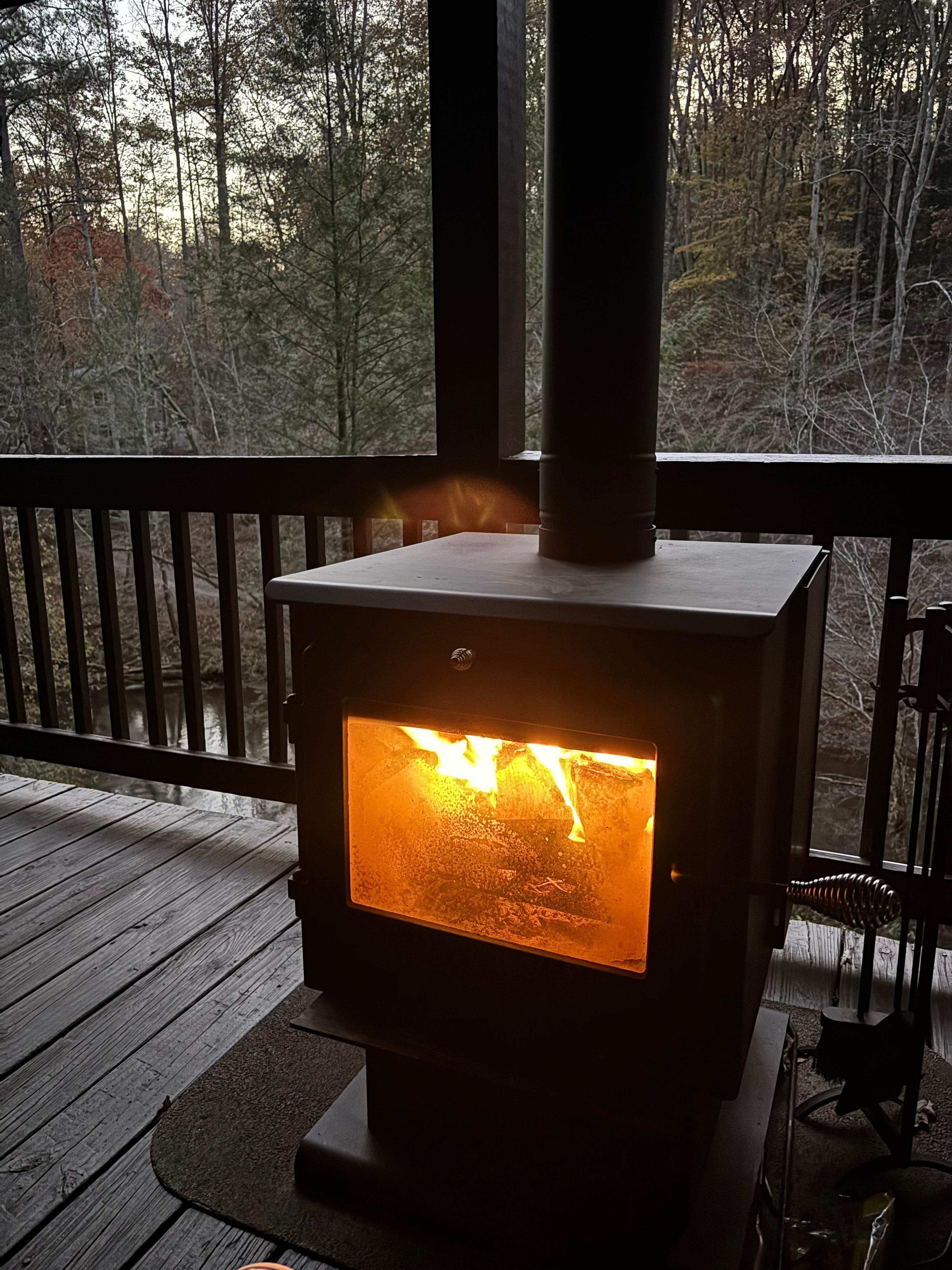 Cozy evening fire