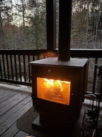 Cozy evening fire