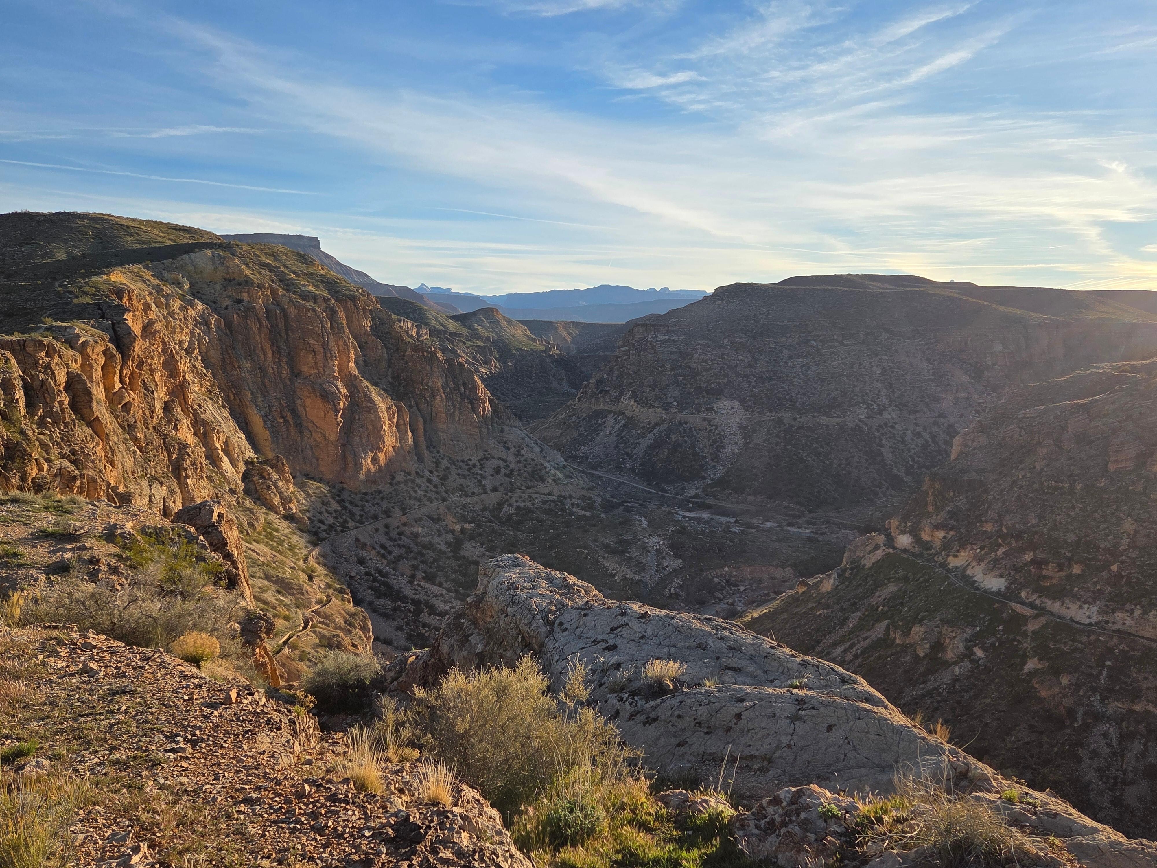 View from on top the mountain behind the house.