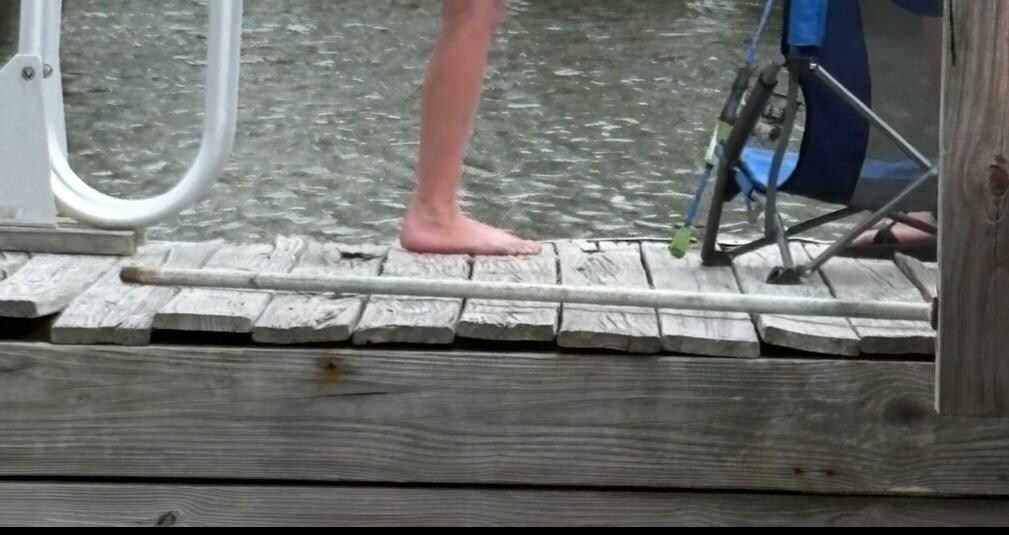 Left side of the dock boards loose/detached