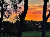 Back porch sunset view