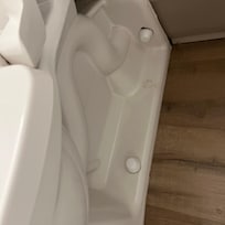Sides of toilet