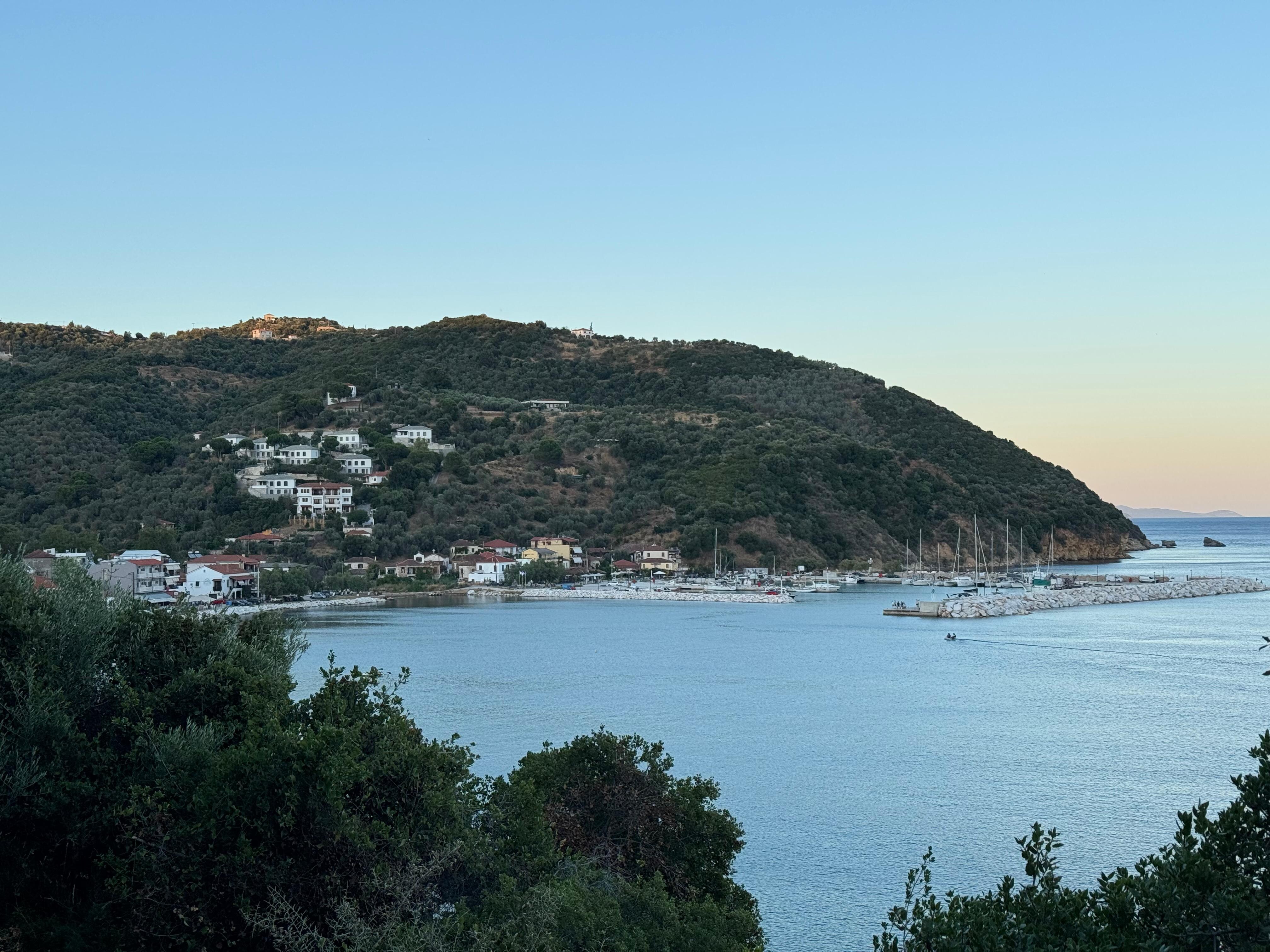 View from the balcony in the evening. 