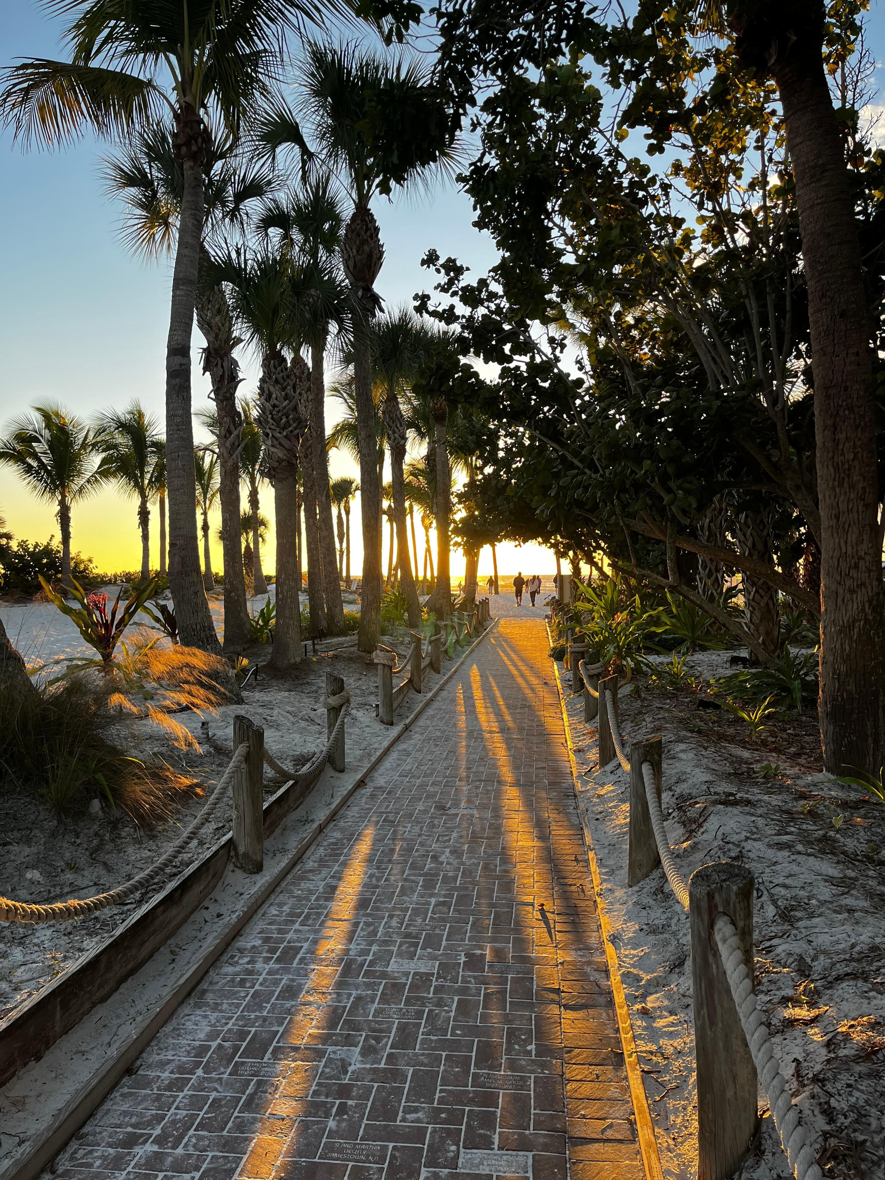 The beach access for the Capri 