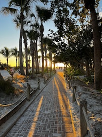 The beach access for the Capri