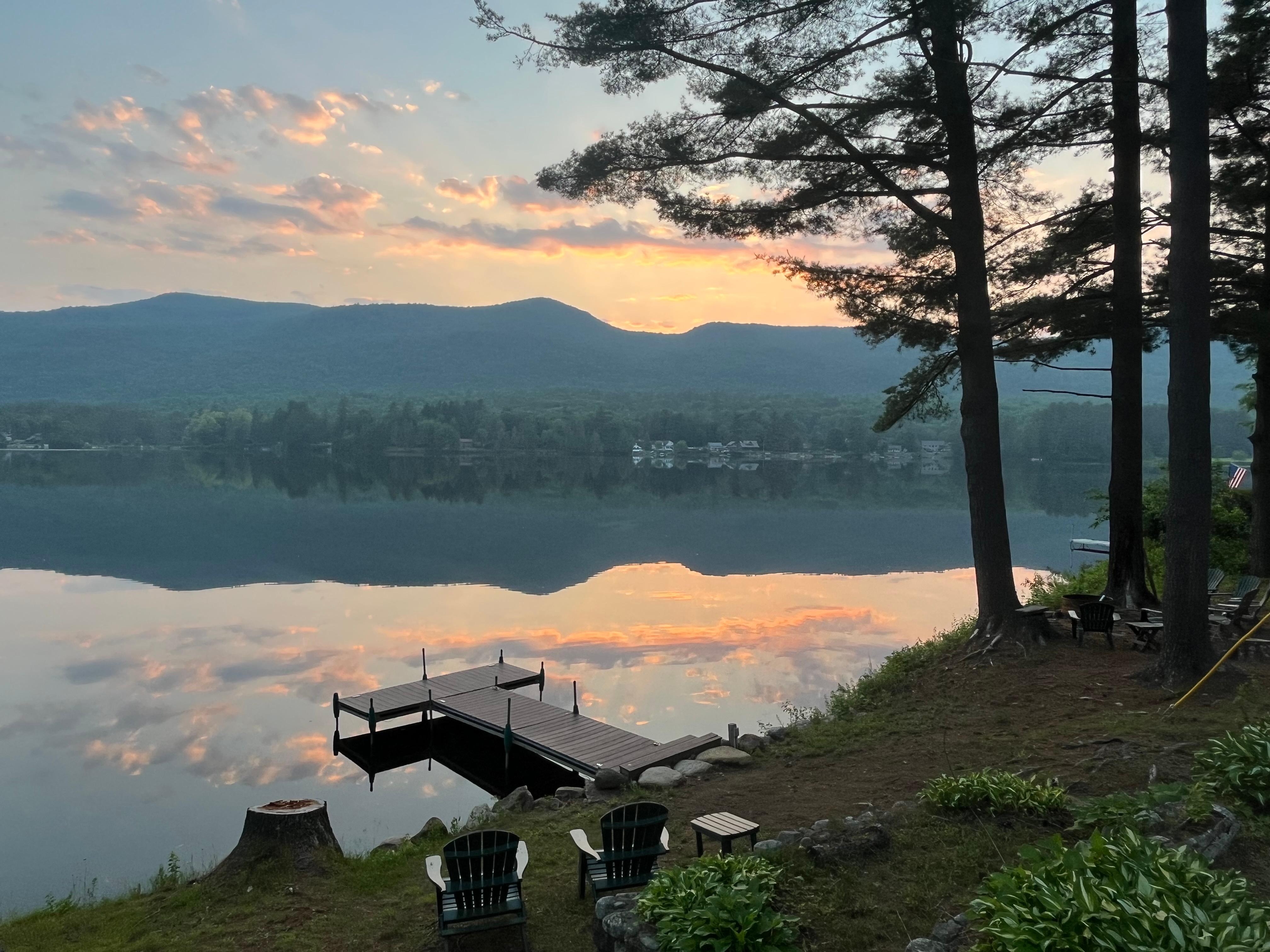 Beautiful sunset over Algonquin Lake