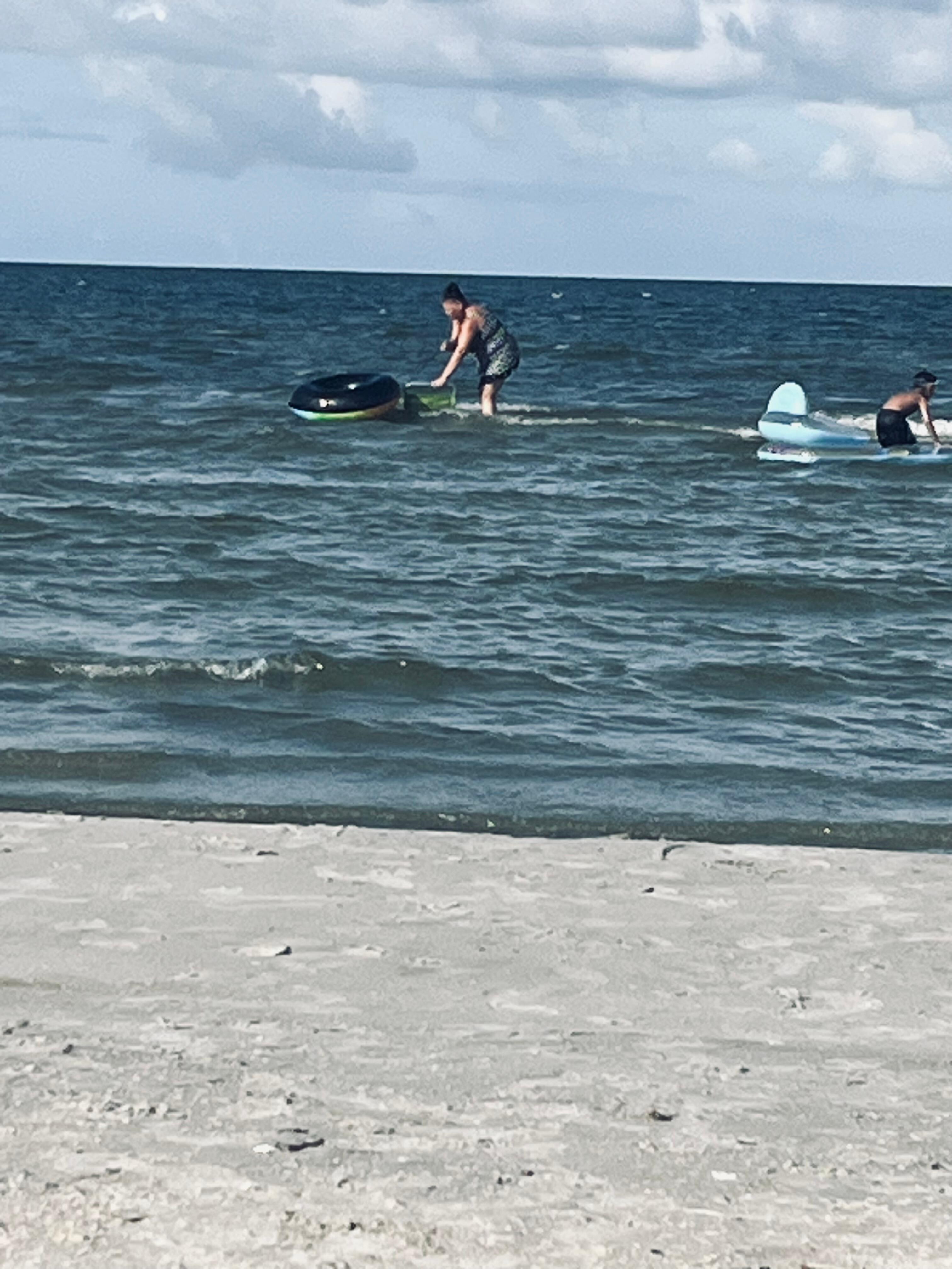 Family enjoying the beach