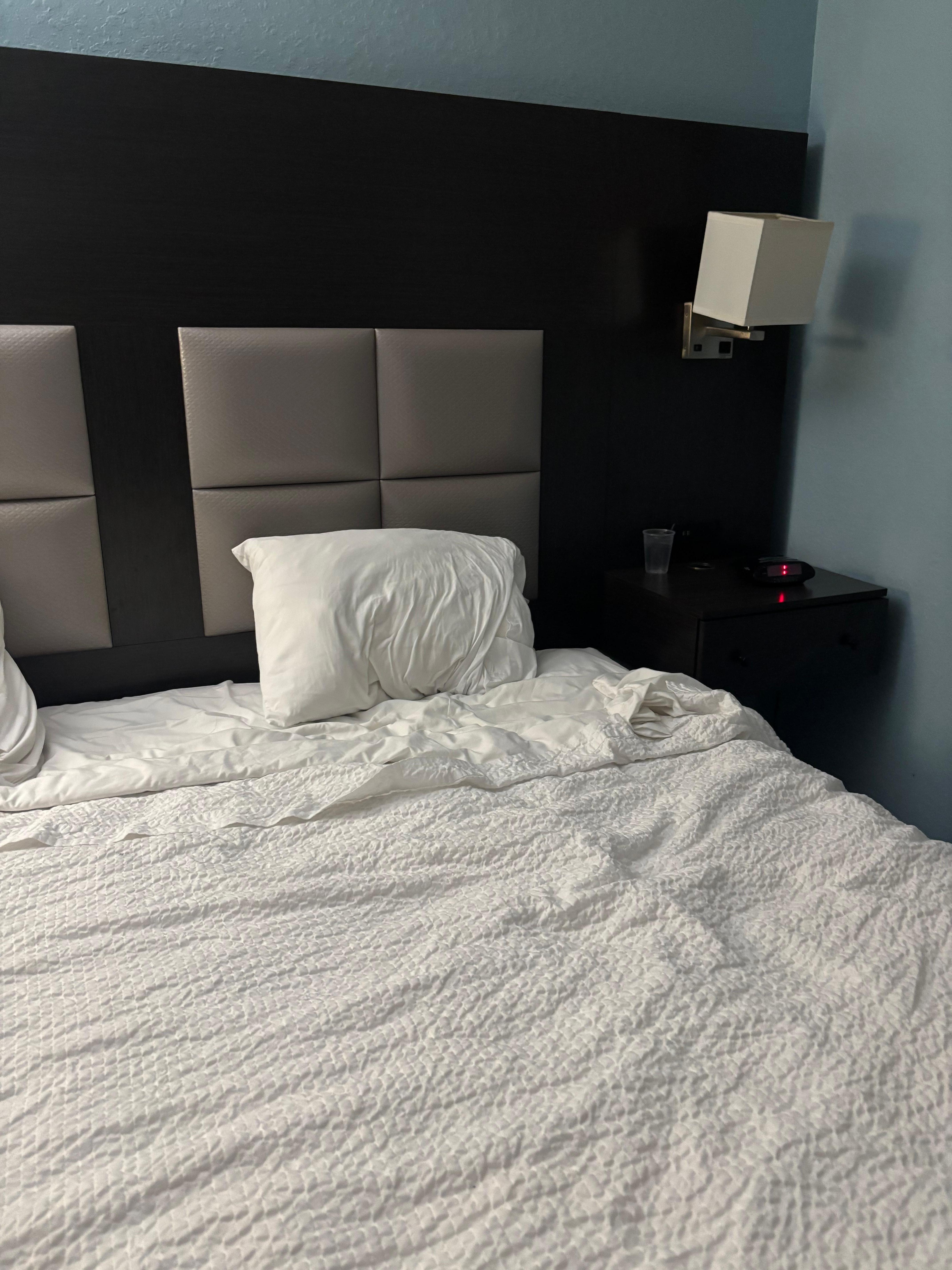 Bed used in our “new room”