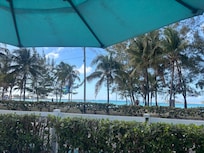 The hotel is right across from the beach.