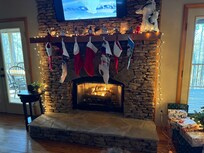 We brought our own stockings for Santa.