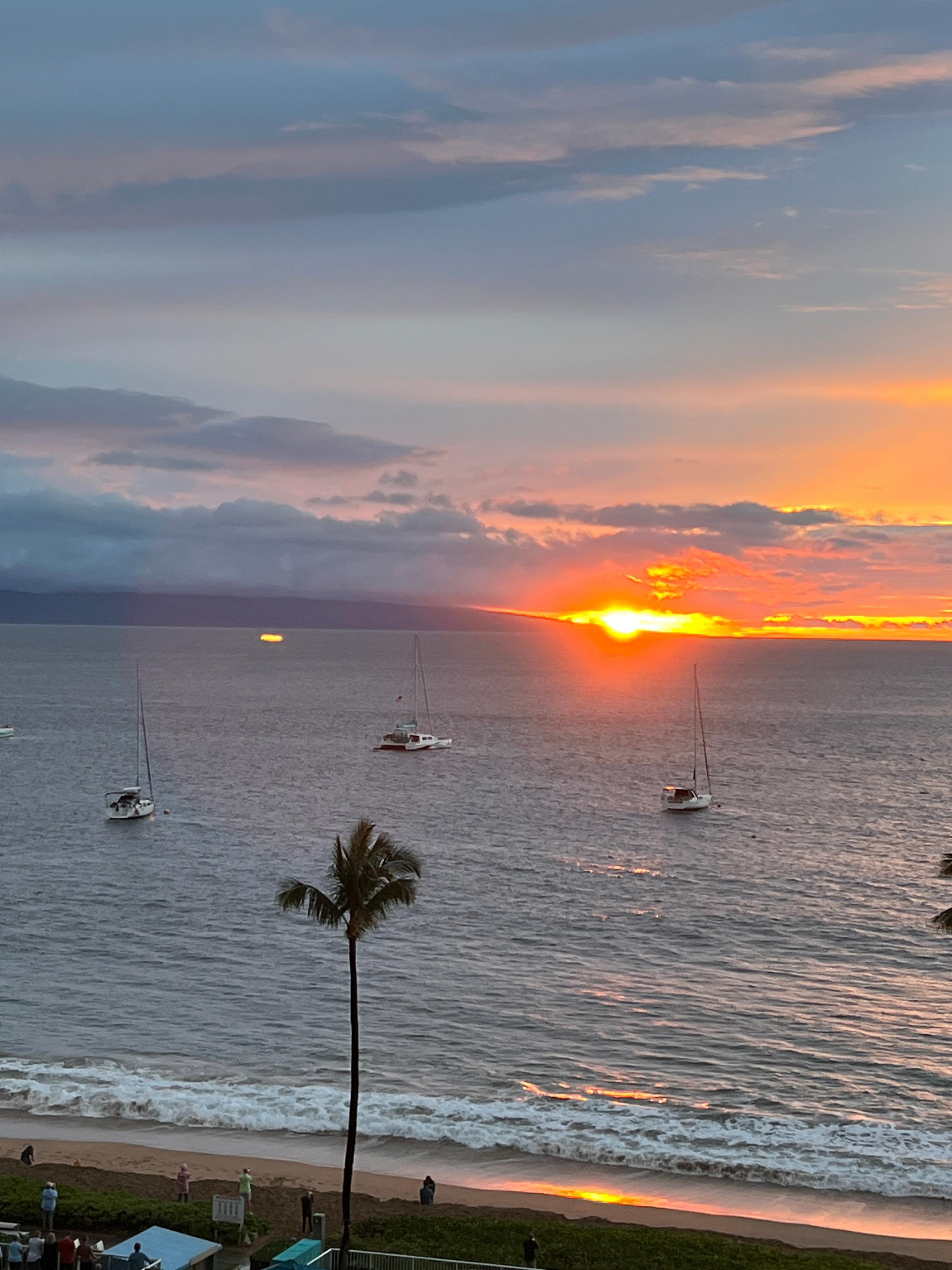 Enjoyed sunset dinners on the west balcony