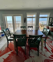 Nice beach view from dining room table