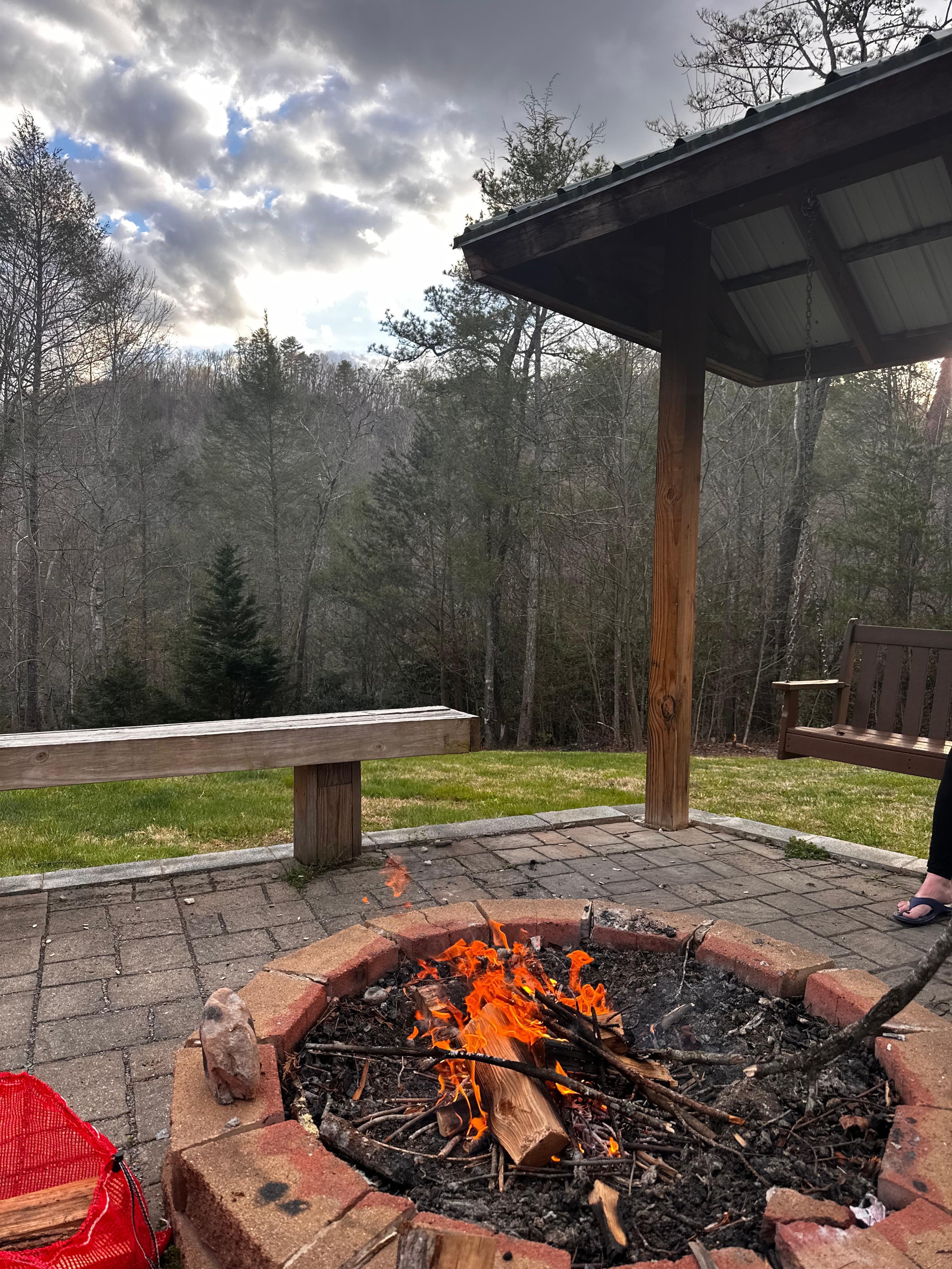 View from the campfire area. 