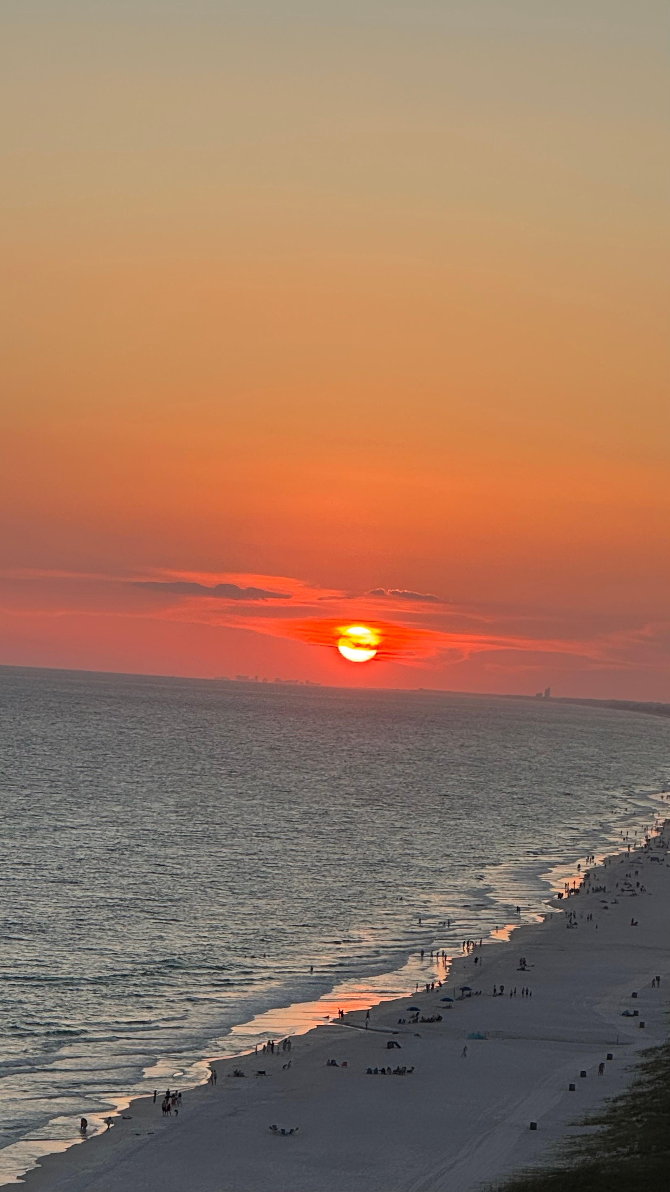 Wonder 

Sunset off the deck from the condo 