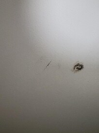 Water dripped from ceiling