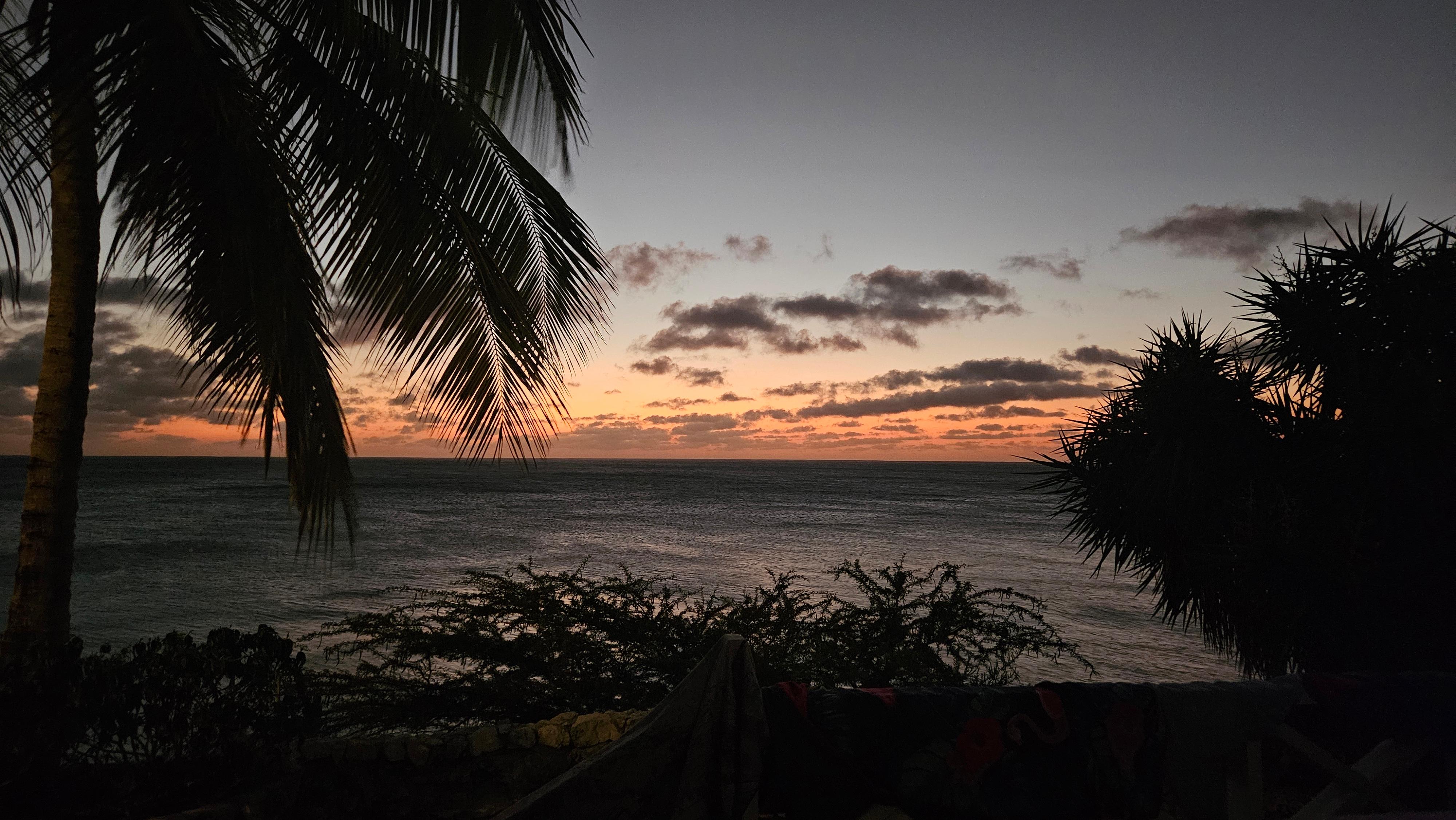 Sunset of back porch