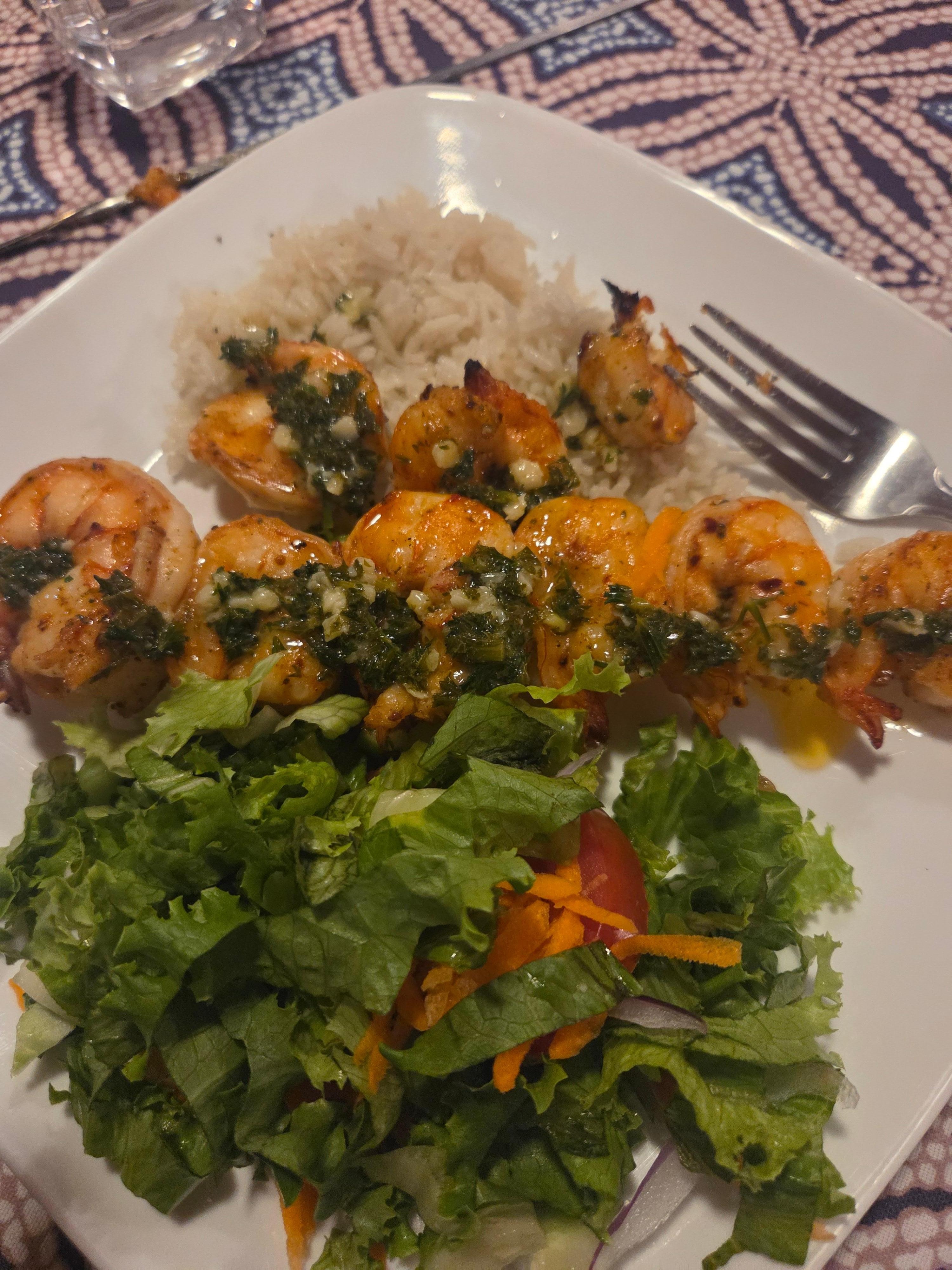 Delicious meals prepared for us each day. 