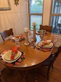 Dinner table setting by host