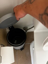 not really needed but doesn’t even have trash bags in the bathroom.