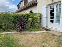 Vue réelle du jardin terrasse