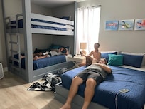 The boys enjoyed having their own room to hang out