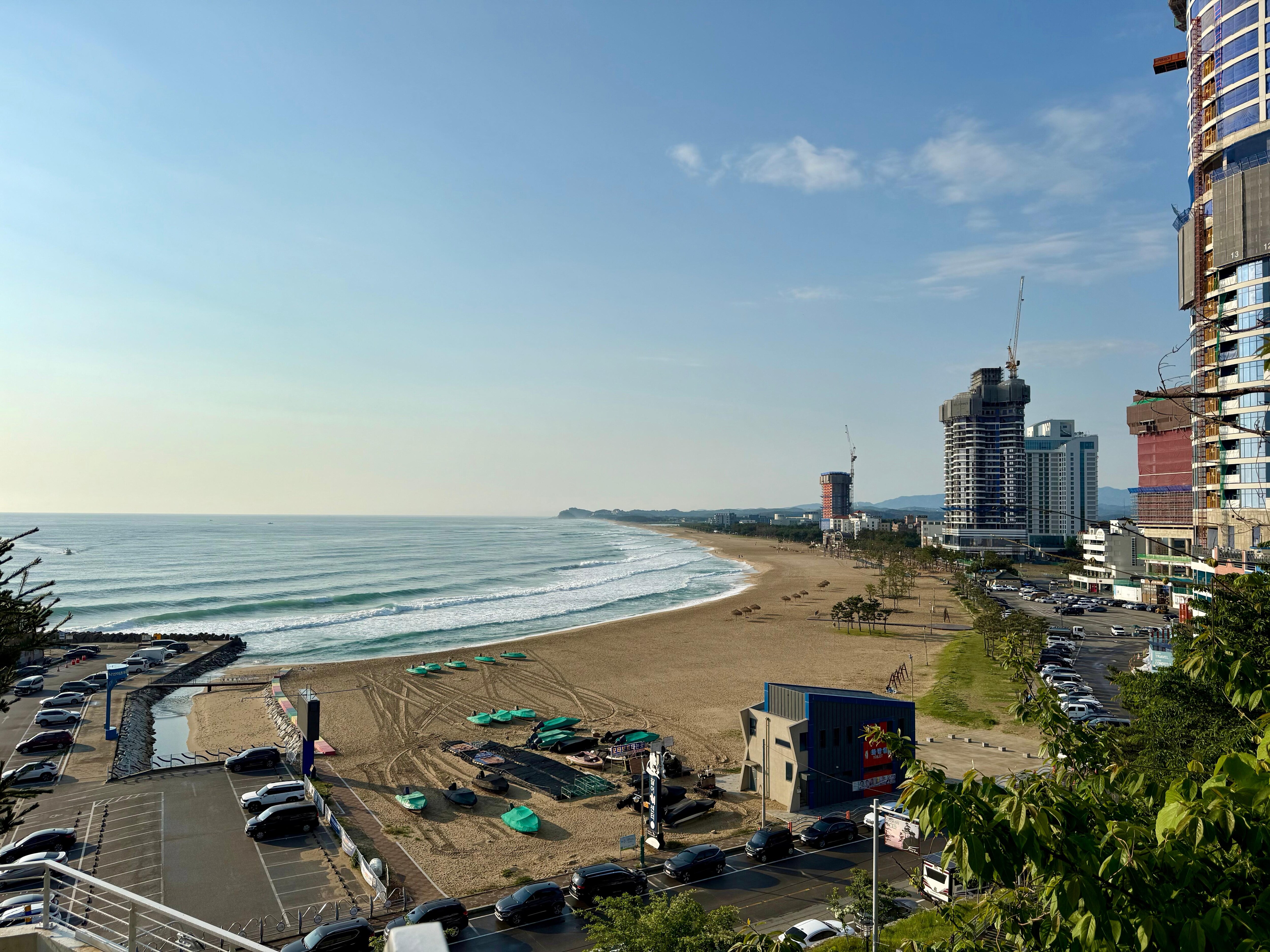 View of Naksan beach from the hotel