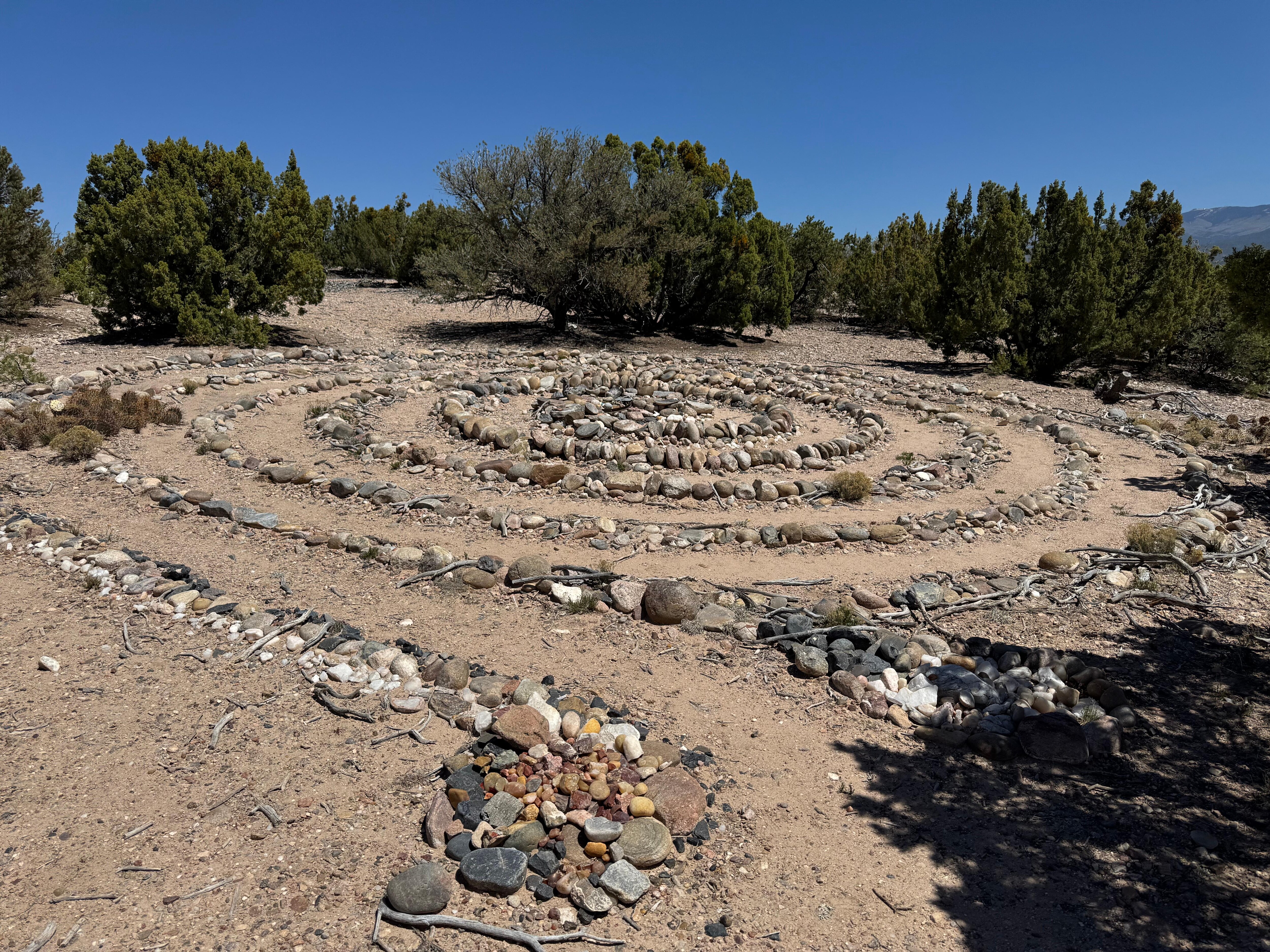 Anne directed us to a very special place up on the hill behind the house. This beautiful spiral with breathtaking views.