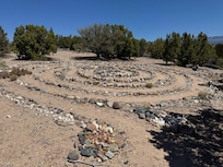 Anne directed us to a very special place up on the hill behind the house. This beautiful spiral with breathtaking views.