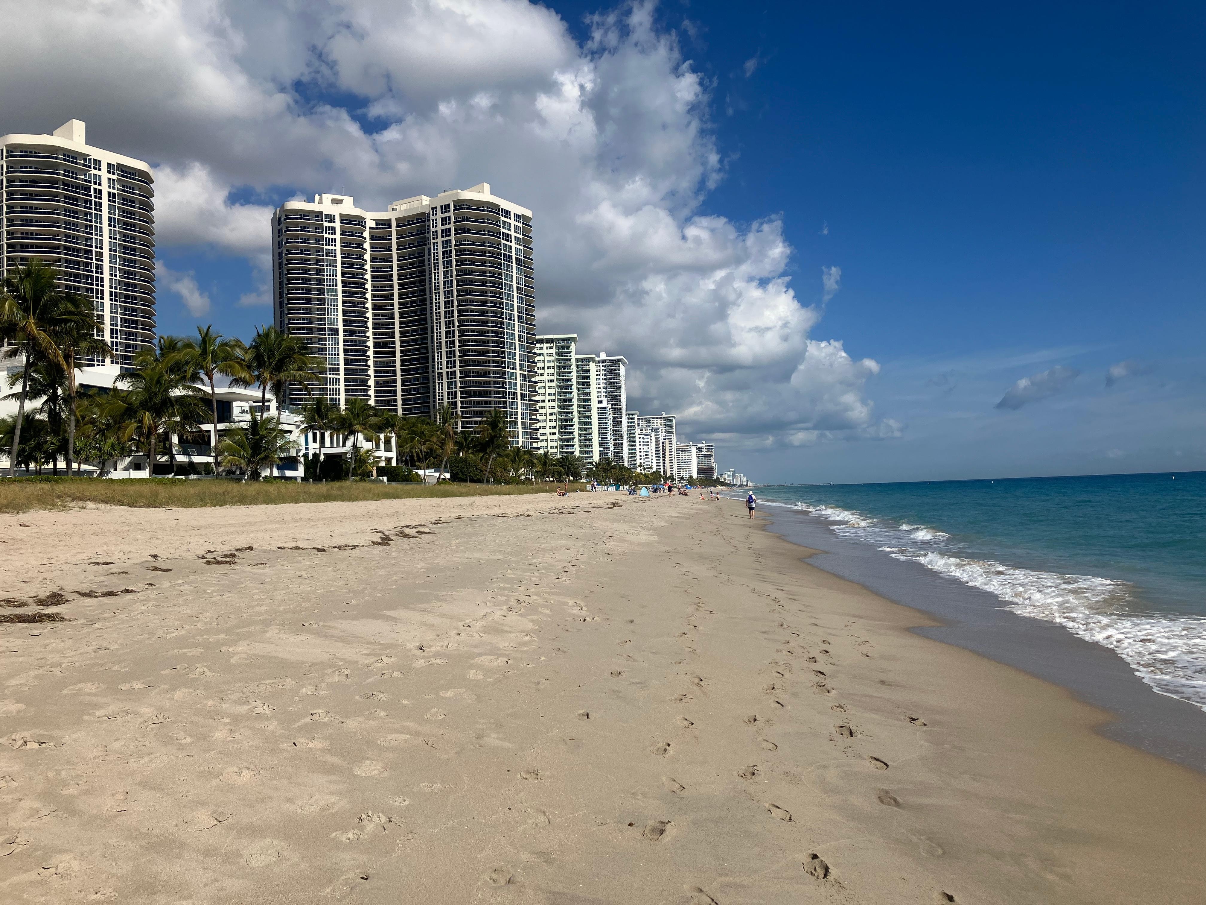 The beech circa 10 minutes leisurely walk away. Walk over the bridge and turn right at the end of the road