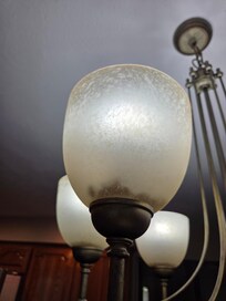 Debris and bugs in light fixtures.