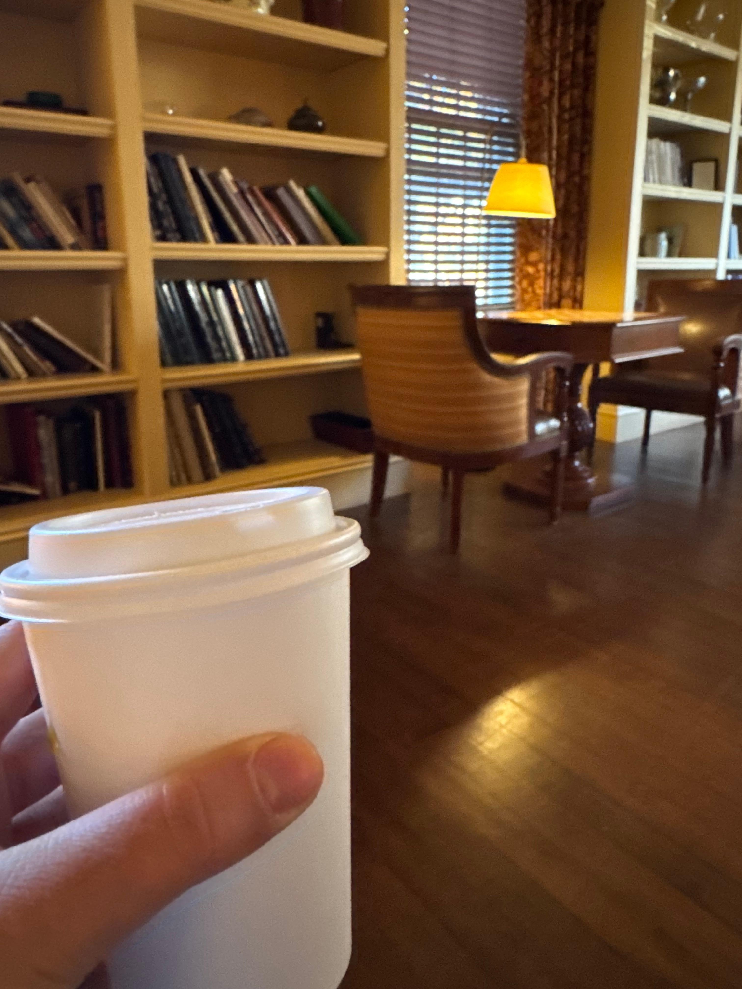 Coffee in the library