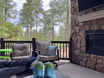 Spent much of our time relaxing on the back deck.