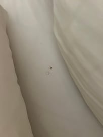 Stain or burn hole in sheets
