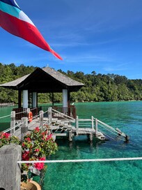 Jetty and stairs to go snorkeling