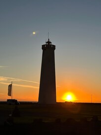 Sunset walk to lighthouse