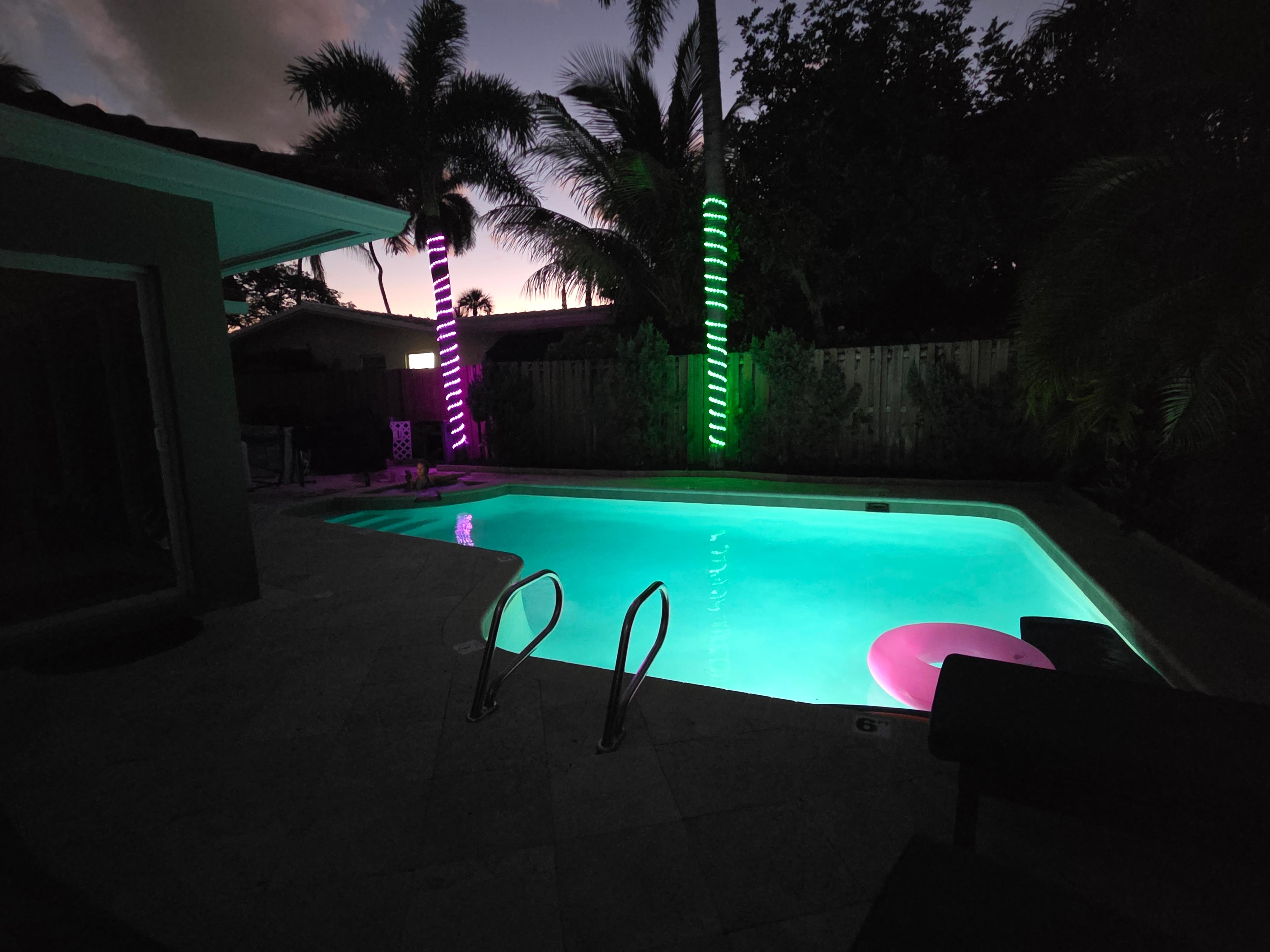 Pool is gorgeous at night 