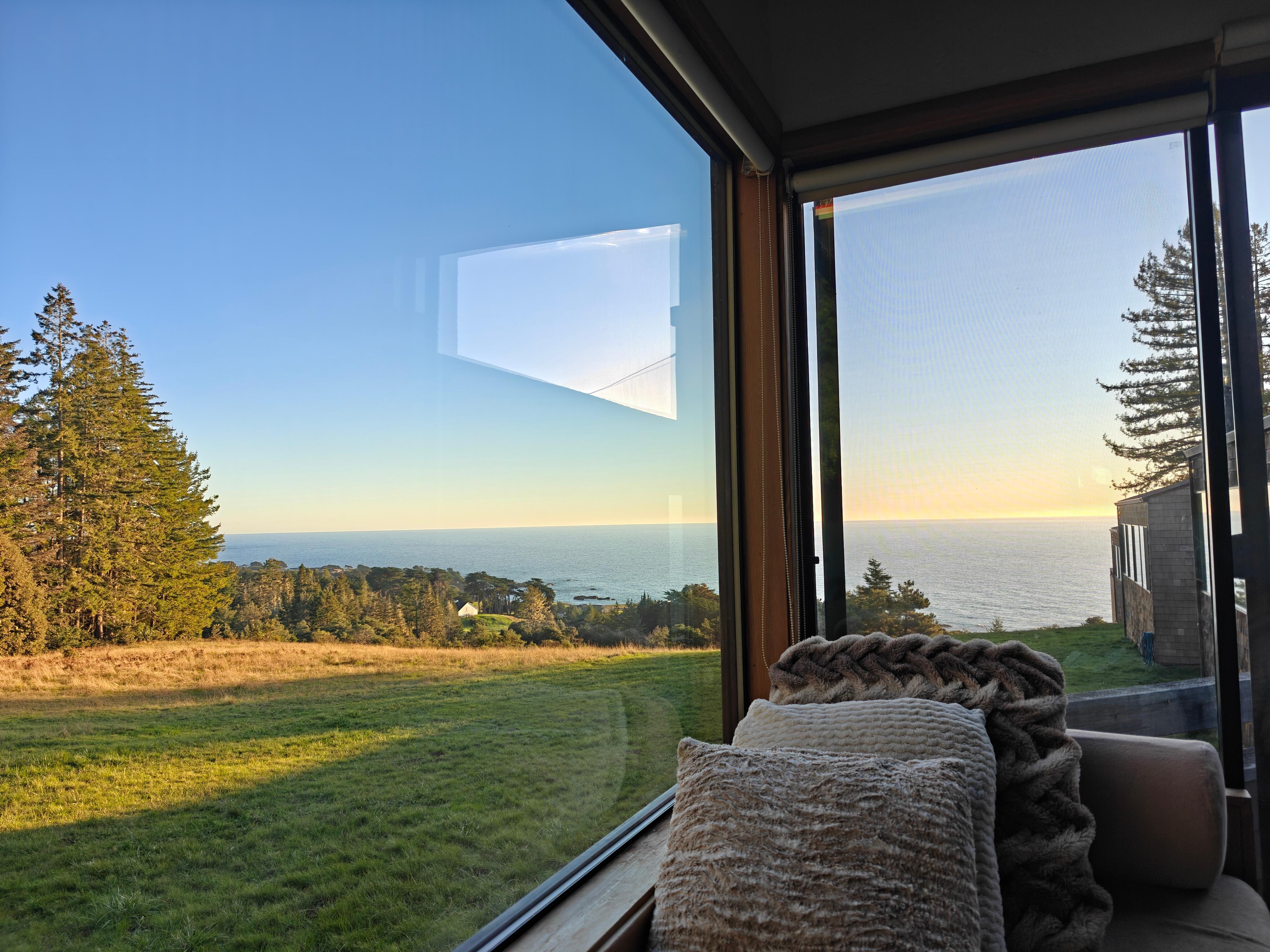 Living room ocean view.