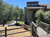 View of entrance, with golf club in background