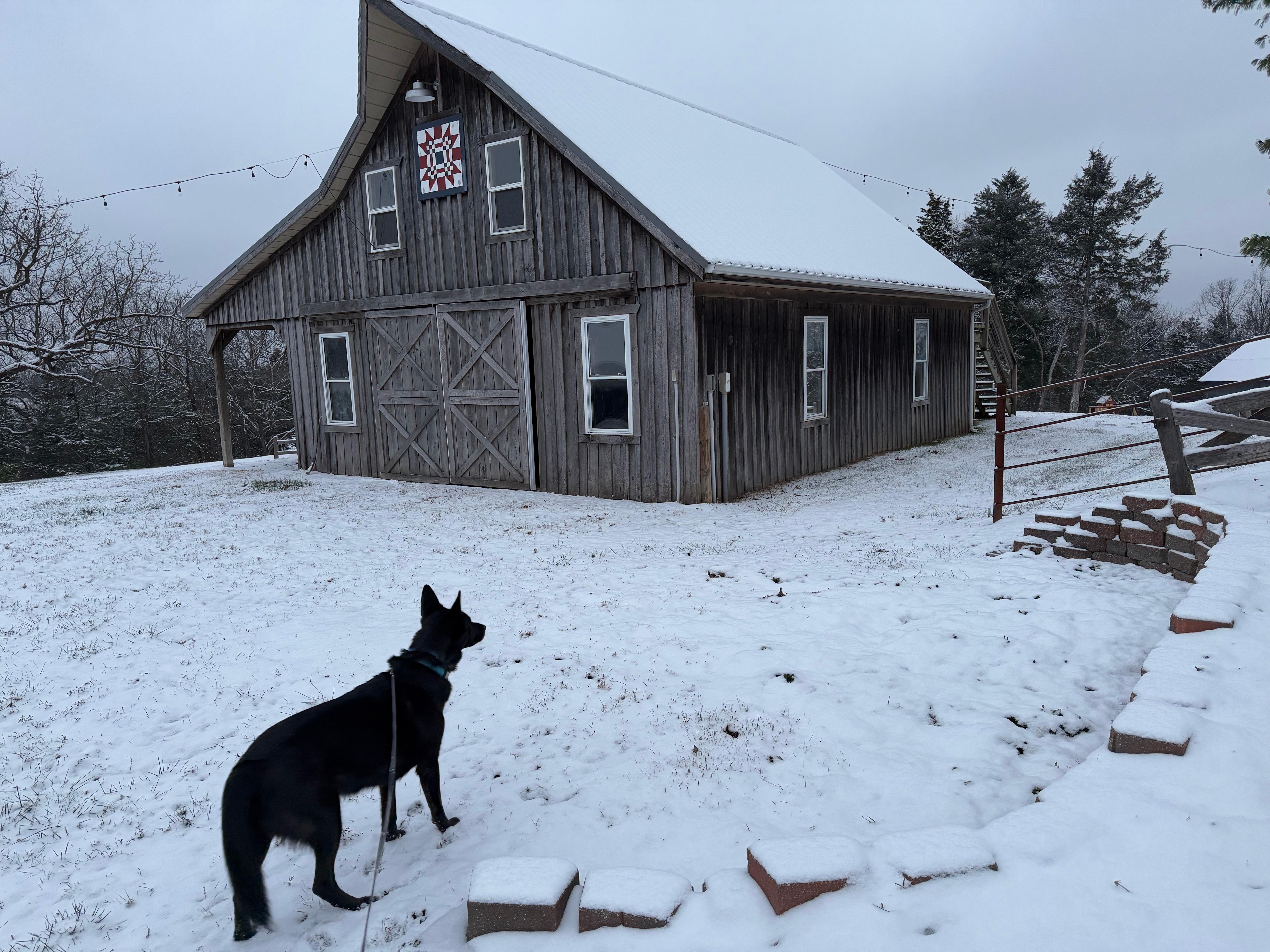 Snow! And lots of grounds to walk and explore.
