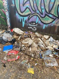 Directly infront of property entrance