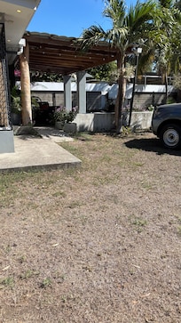 Exterior to pool and parking